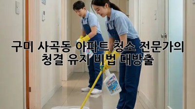 구미 사곡동 아파트 청소✨ 전문가의 청결 유지 비법 대방출!