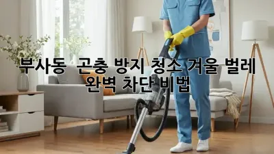 부사동 🐝 곤충 방지 청소! 겨울 벌레 완벽 차단 비법 🏡